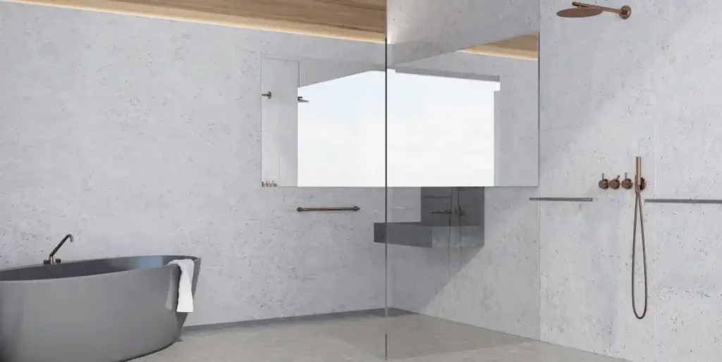 Solid Surface Shower Wall Installation